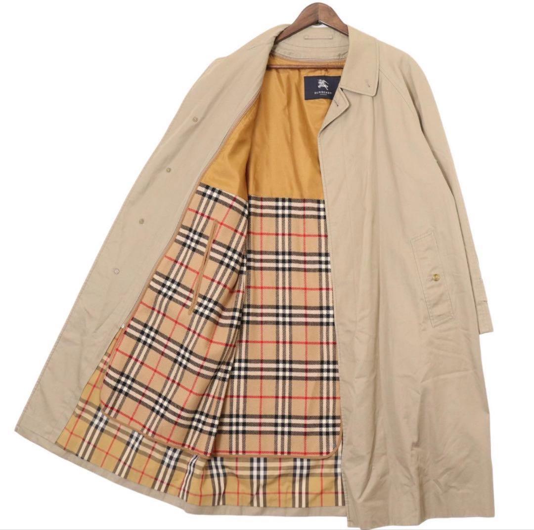 BURBERRY ノバチェック　ステンカラーコート.　ロング　ライナー付き　比翼
