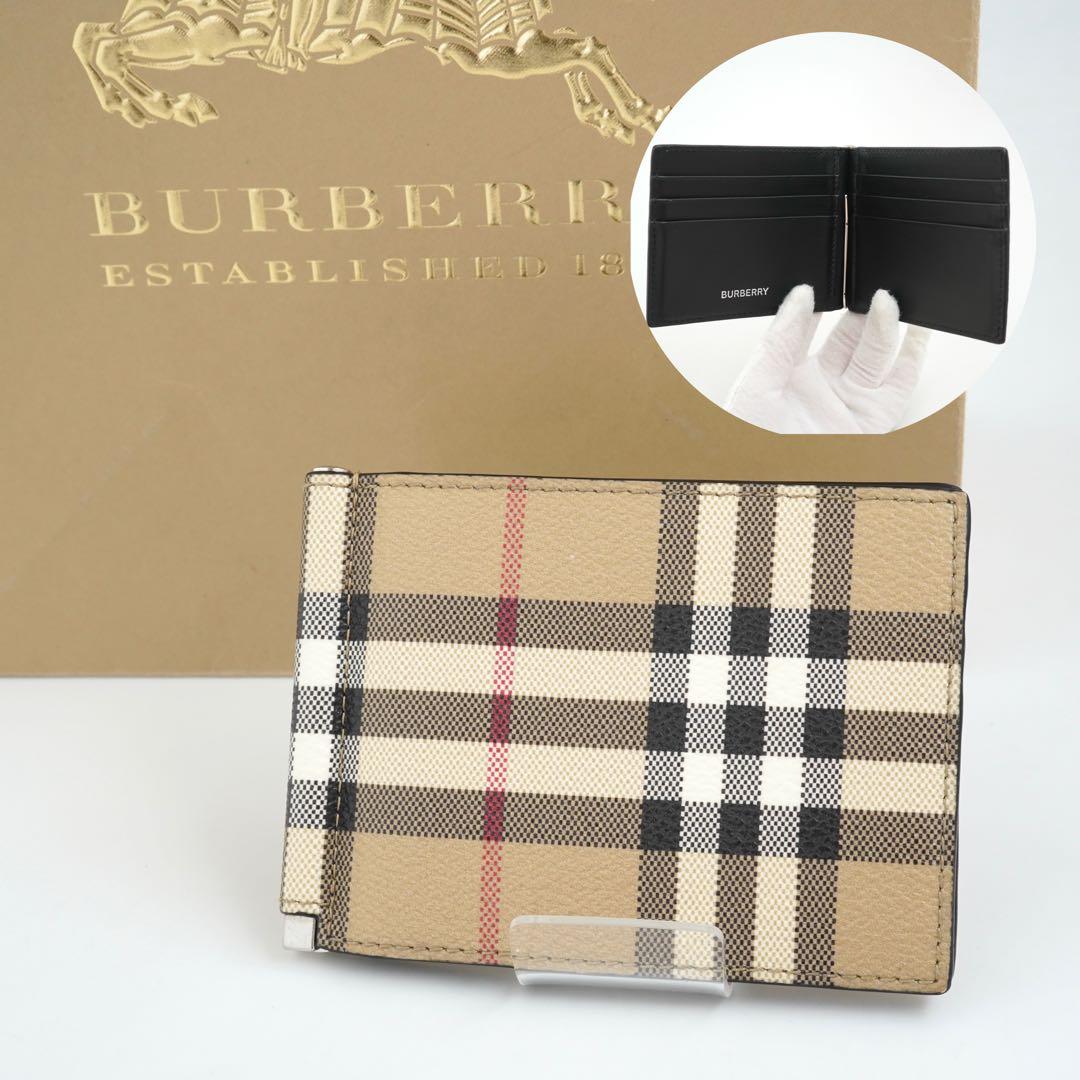 ✨未使用に近い✨　Burberry バーバリー　マネークリップ　ノバチェック