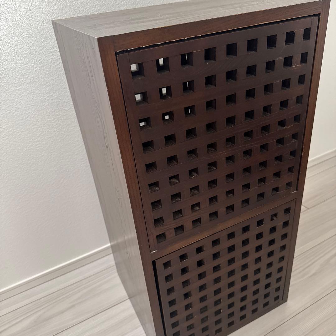 2段木製ラック　2ユニットキューブ　a.flat