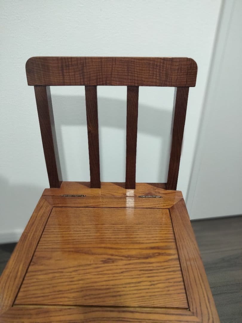 収納式回転椅子/スツール/和家具/アンティーク/唐木家具