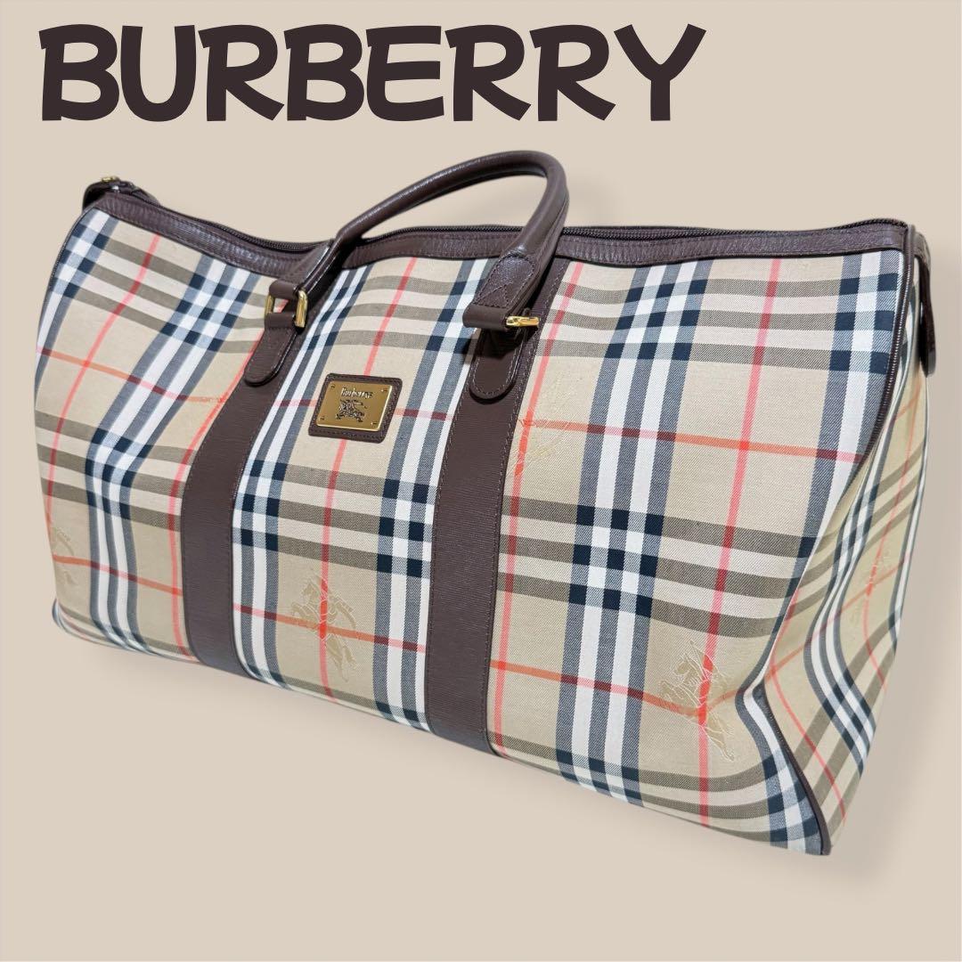 【値下げ中】Burberry ボストンバッグ 大容量 ノヴァチェック バーバリー