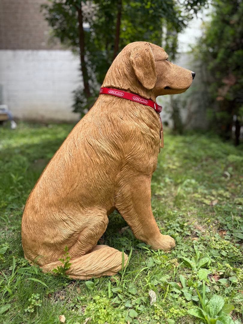 ゴールデンレトリバー 置物 ベージュ