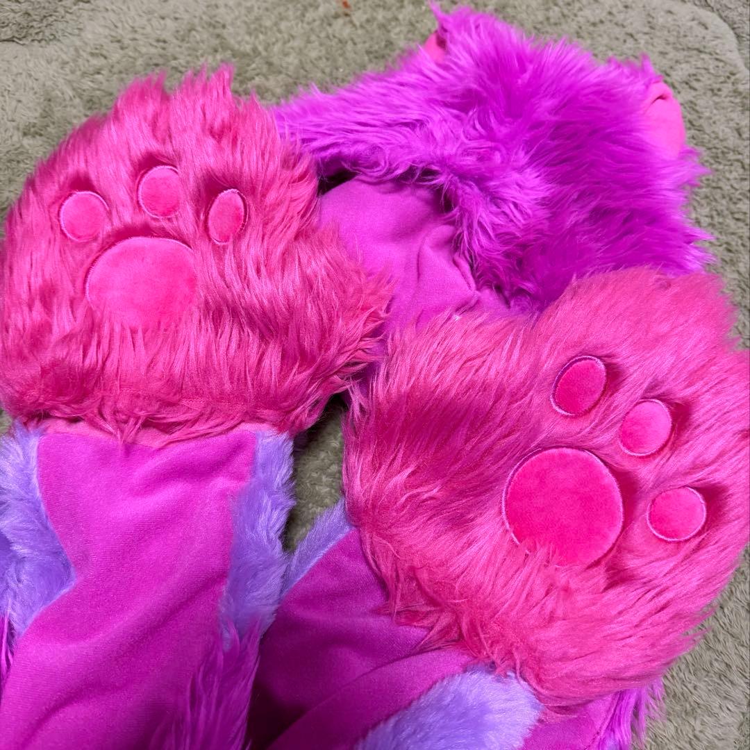 チェシャ猫　マフラーキャップ　ディズニー