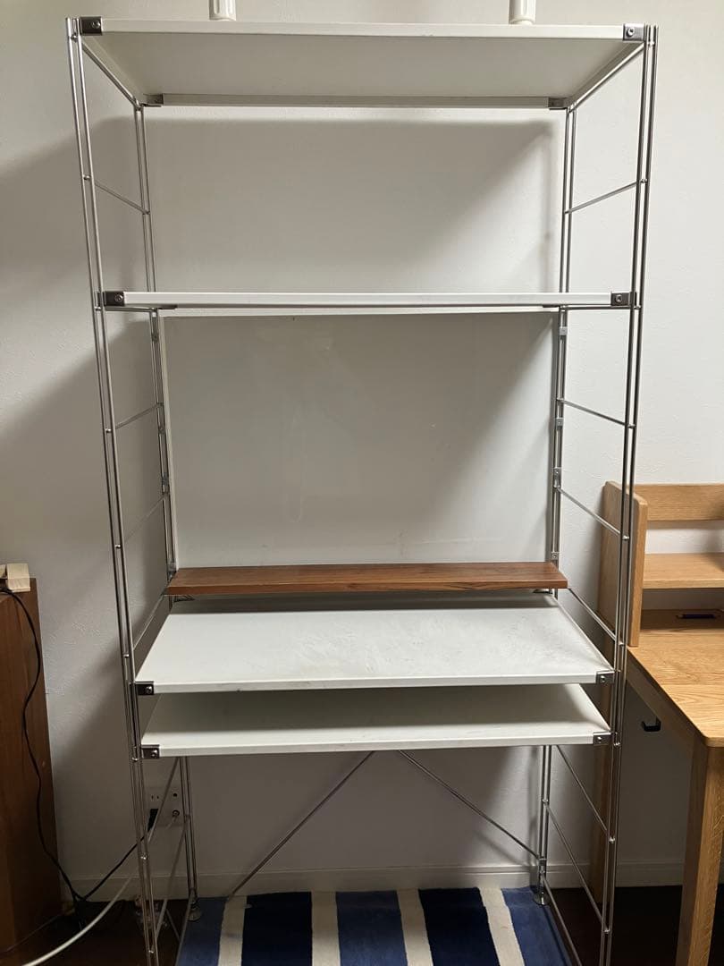 【無印良品】スチールユニットシェルフ・スチール棚セット•ライトグレー