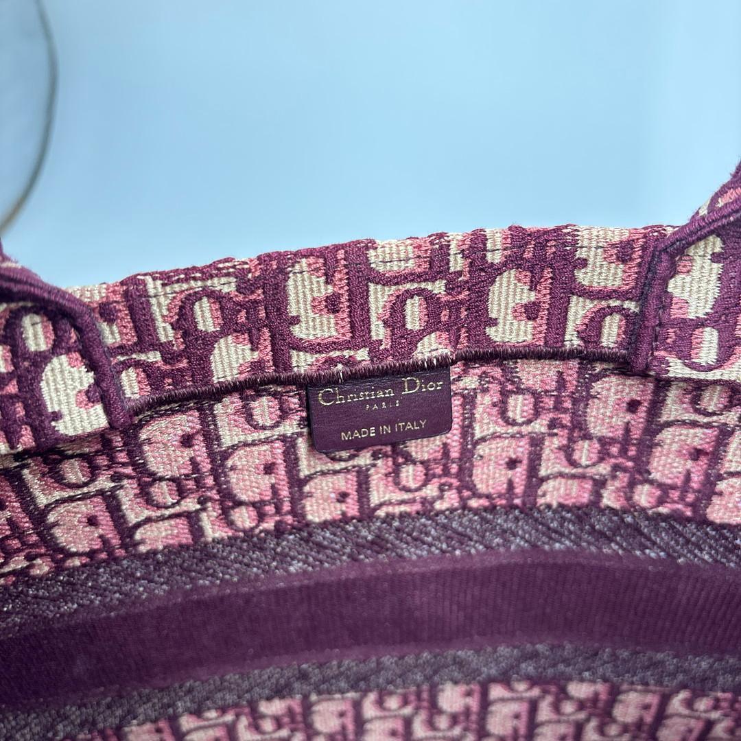 極美品 クリスチャンディオール ブックトート ミディアム トロッター ボルドー