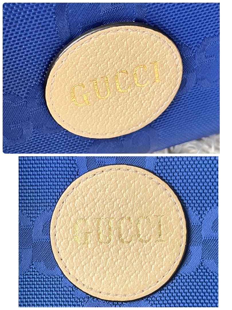 極美品✨GUCCI オフザグリッド　ラウンドファスナー　GG ブルー　長財布