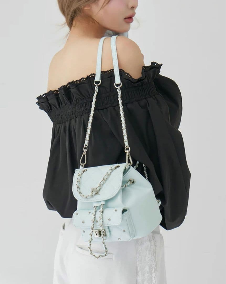 Darich ダーリッチ キルティングビジューミニリュック