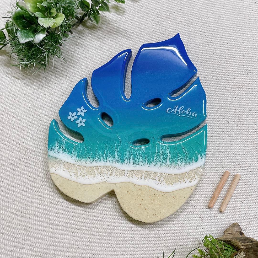 海のレジンアート・モンステラ