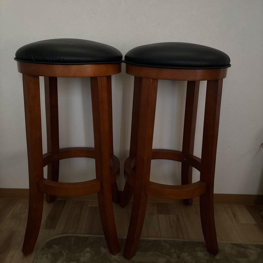 大阪　カウンタースツール2脚セット