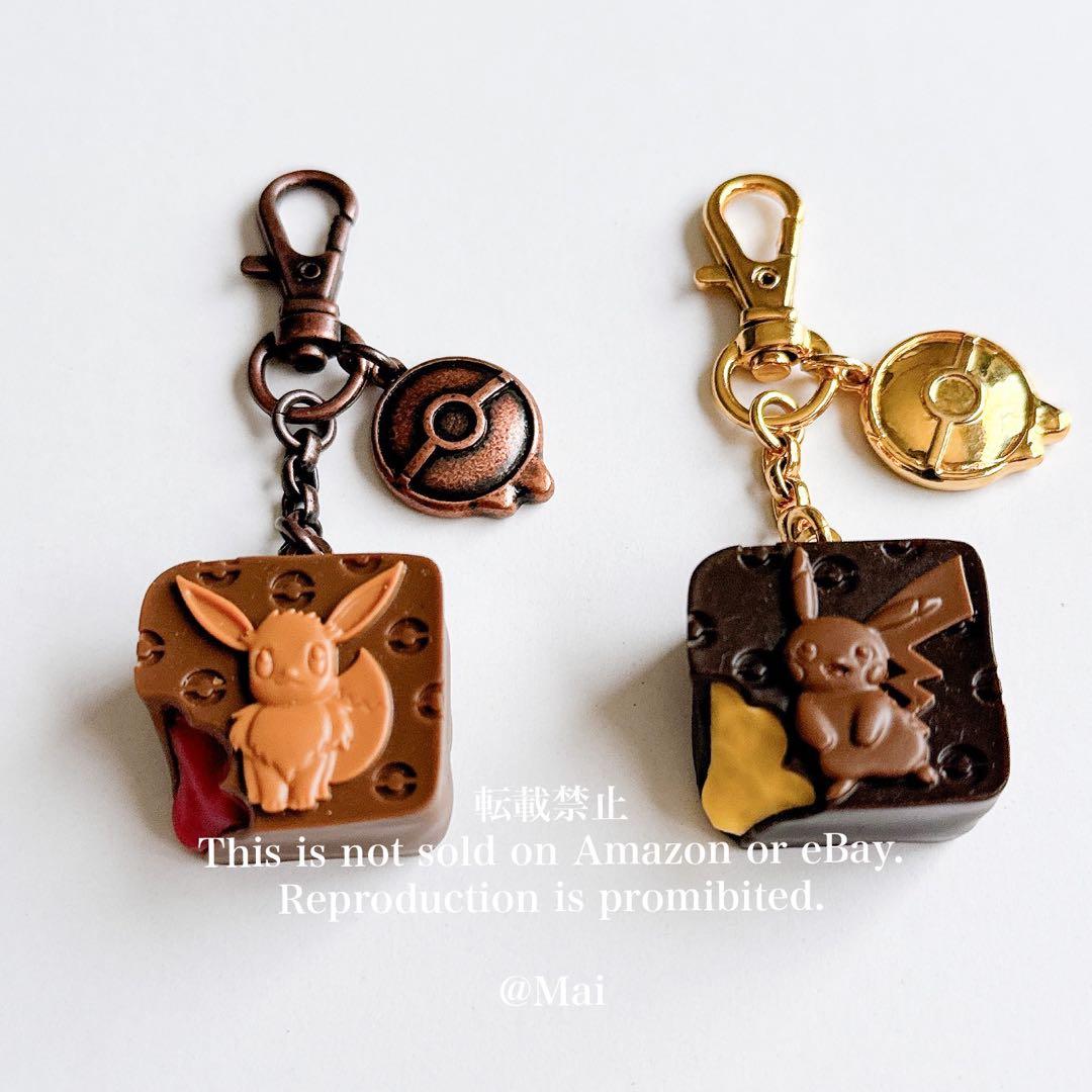 新品 Q-pot. ポケモン ピカチュウ イーブイ チョコレート バッグチャーム