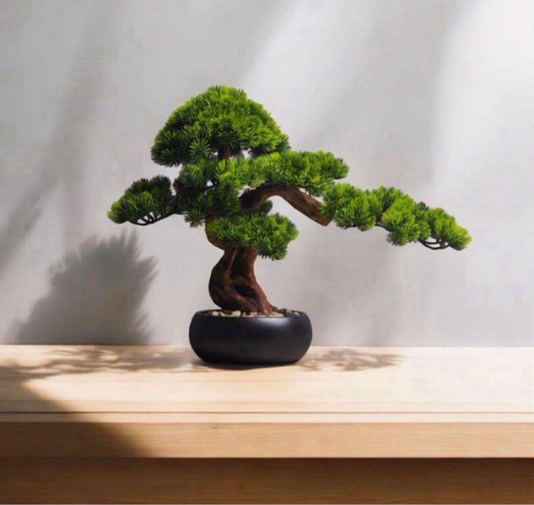 フェイク盆栽 盆栽 松 人工盆栽 フェイクグリーン 高品質 大型 幅50cm
