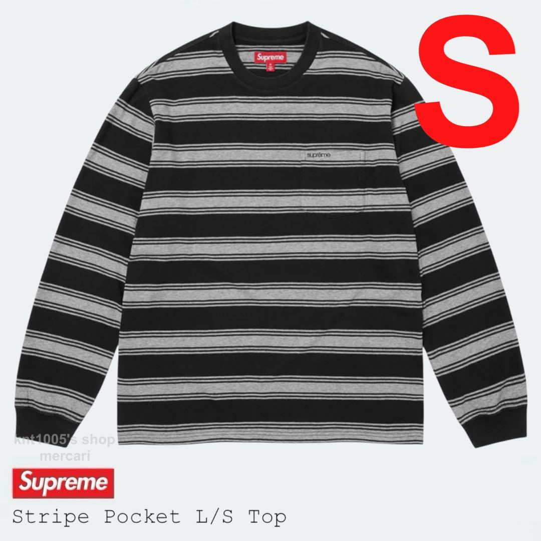Supreme ロングスリーブ シュプリーム Stripe Tシャツ 黒 S
