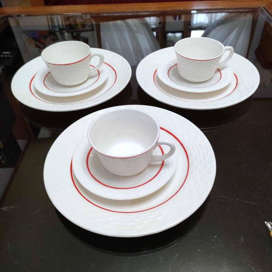 fireking フィッシュスケール　C＆S ディナープレートX3