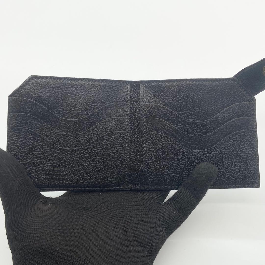 未使用級　イルビゾンテ　コーナースナップコンパクトウォレット　レザー　ブラック