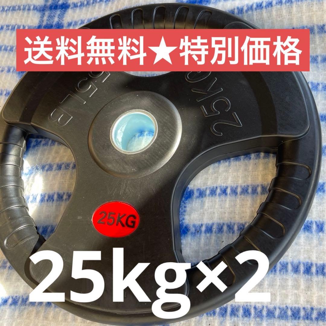 【送料無料】Φ50mm ラバー バーベルプレート オリンピックシャフト