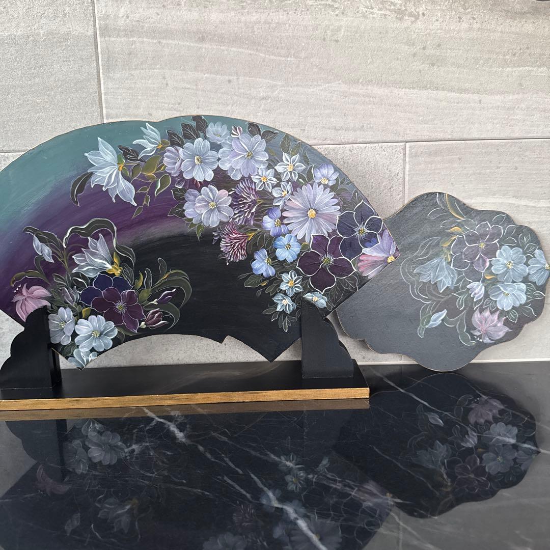 トールペイント (アッセンデルフト)扇置物、プレート