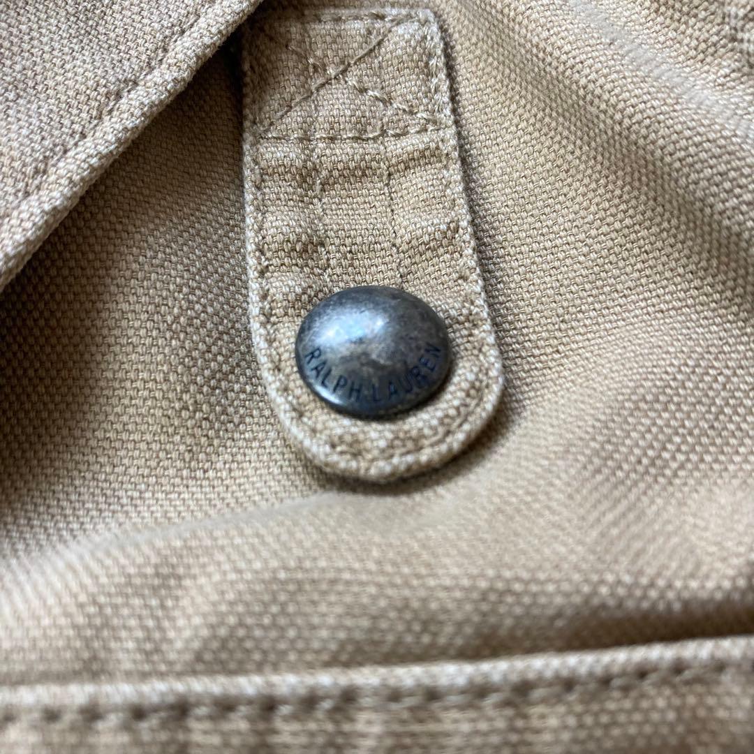 ラルフローレン コットン レザー切替 ジャケット サファリジャケット サイズ6