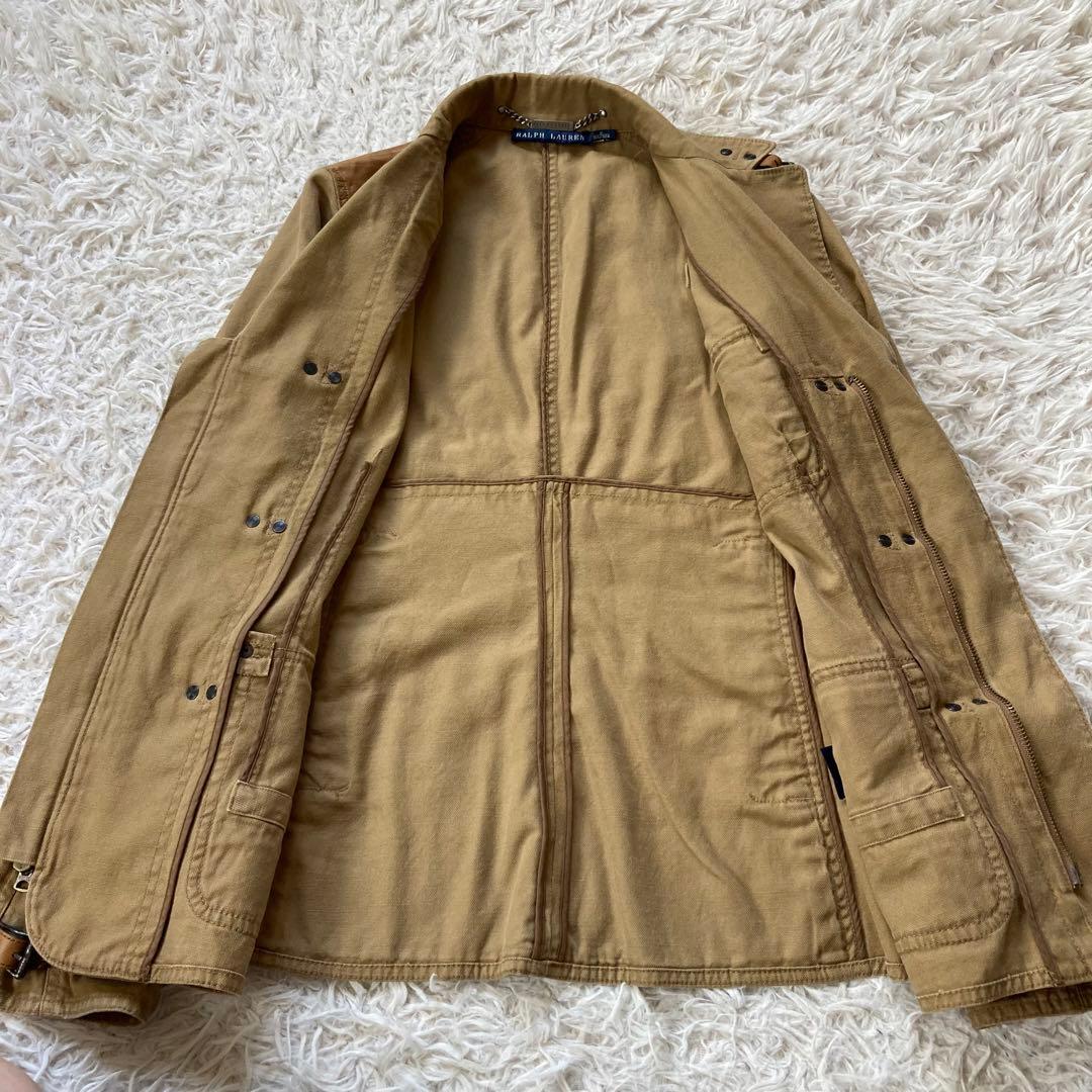 ラルフローレン コットン レザー切替 ジャケット サファリジャケット サイズ6