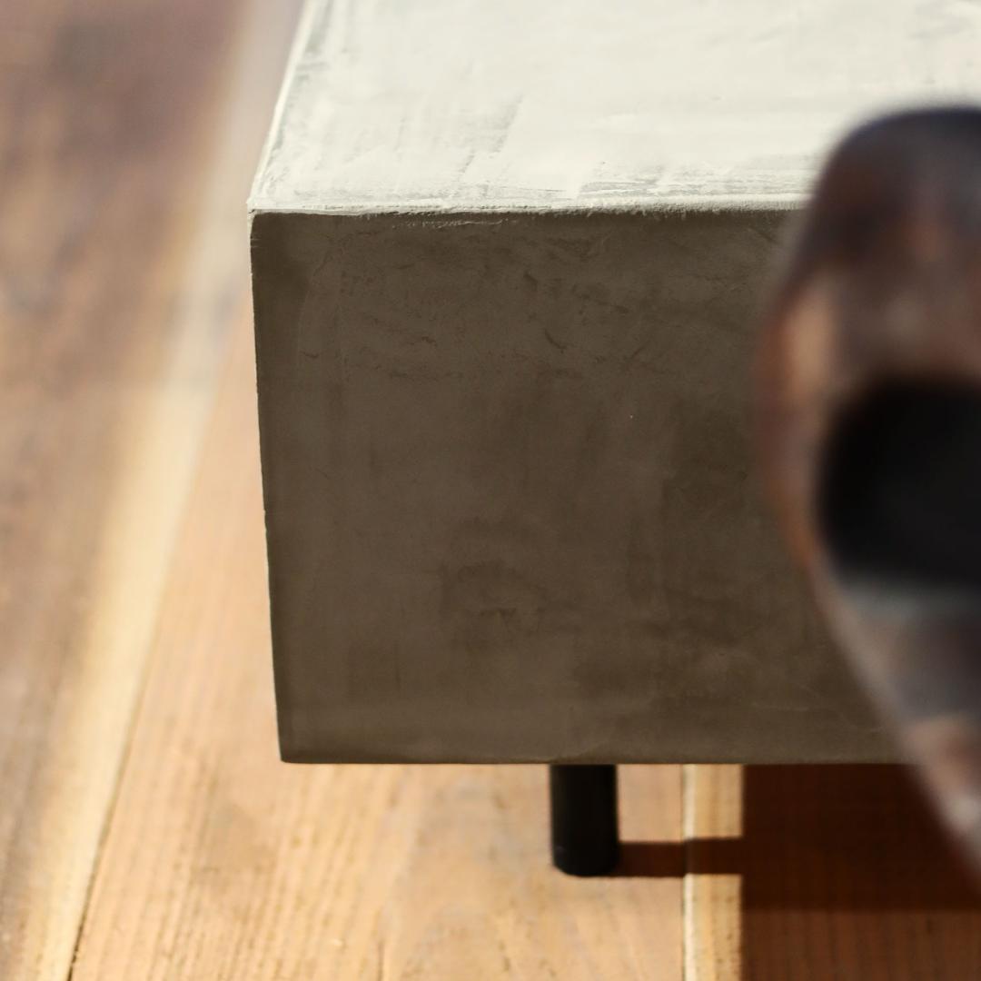 オーダー専用｜ライトグレー｜ボックステーブル｜薄塗りモルタル