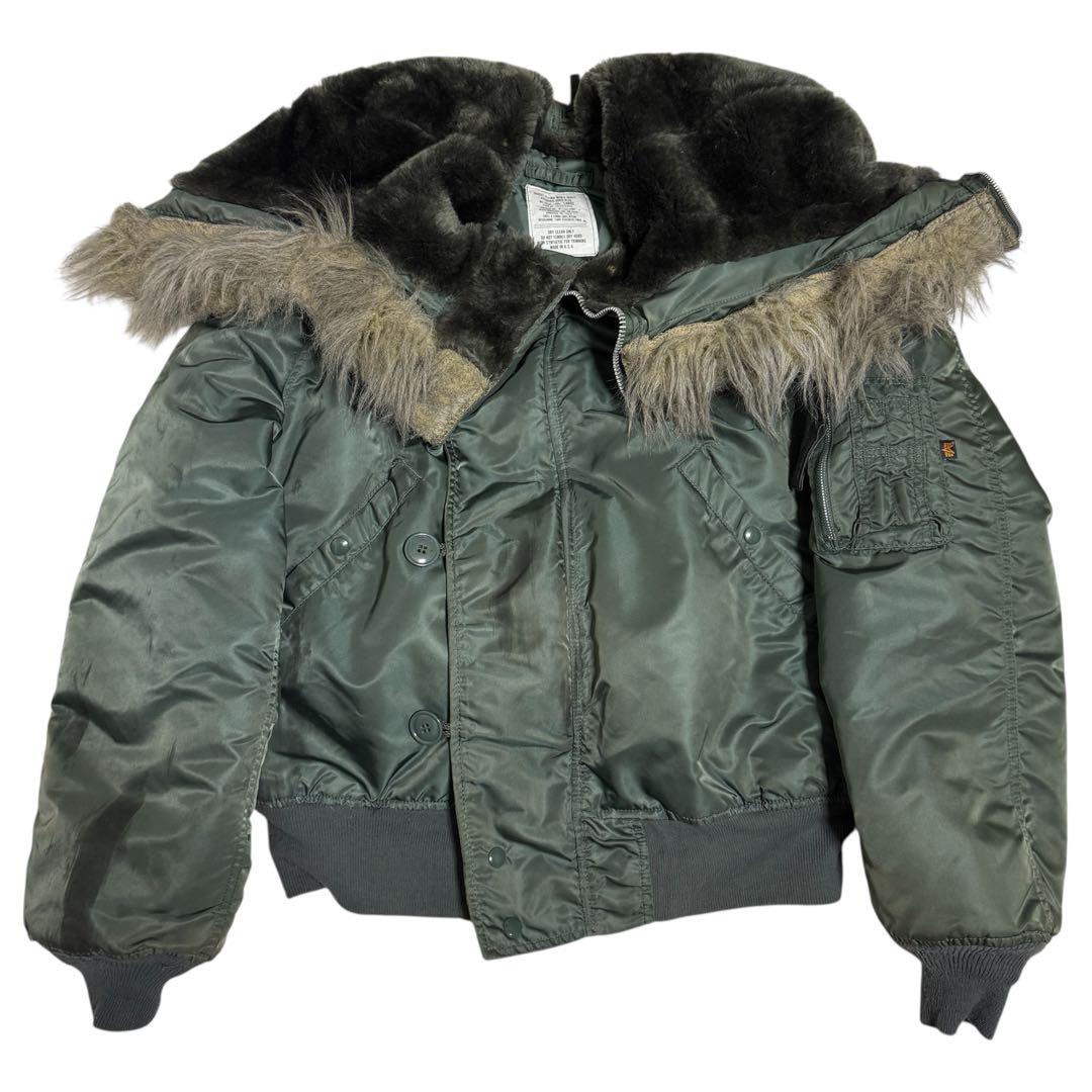 90s Alpha アルファ N-2B フライトジャケット 短丈 USA製 L