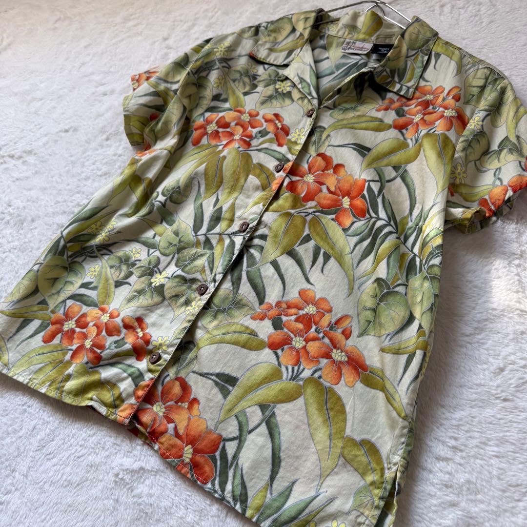 パタゴニア アロハ パタロハ L 花柄 グリーン コットン 半袖