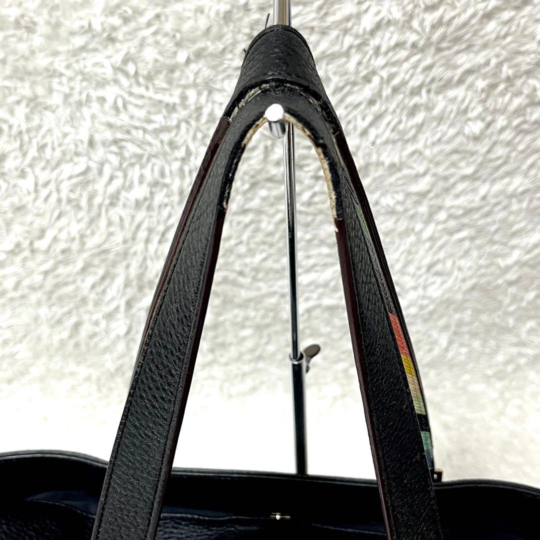 ✨入手困難✨ポールスミス トートバッグ オールレザー マルチストライプ A4可能