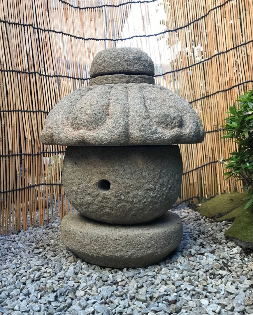 【天然石・坪庭石灯篭・日本庭園・和洋庭園・露地庭・屋上テラス】庭石オブジェ箱庭
