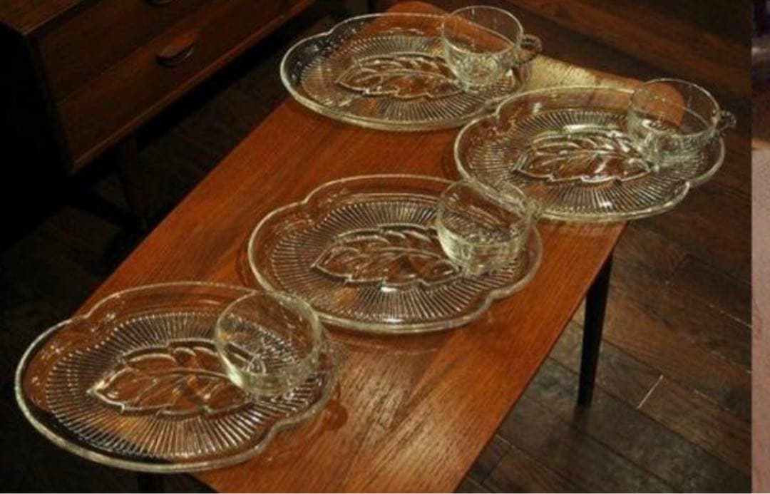 美品送料込み★フェデラルクリスタルリーフスナックセット80周年記念