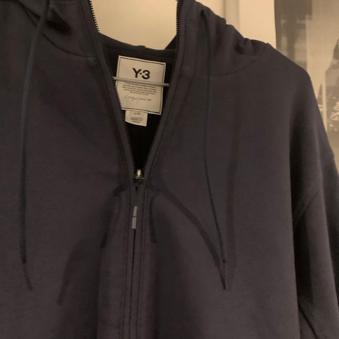 Y-3 ネイビー フルジップパーカー Lサイズ