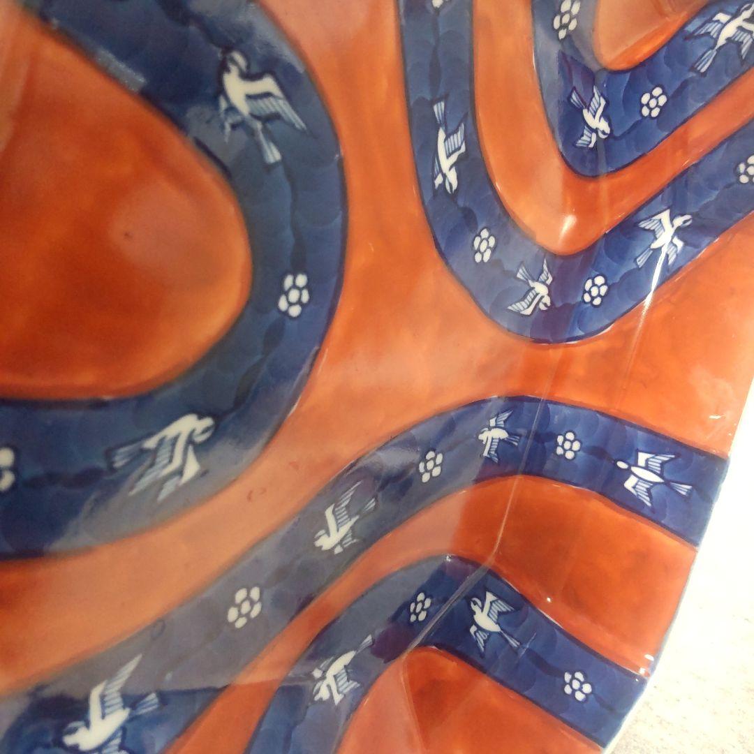 有田焼 源右衛門 八角皿 赤絵梅鳥 八角 廃盤 貴重