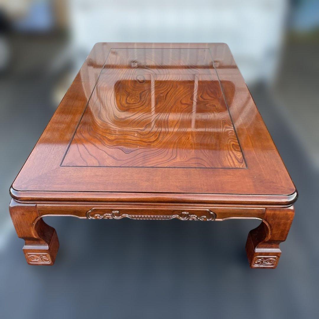 引き取りも歓迎家具調こたつ　長方形　木製こたつテーブル ダークブラウン座卓家具調