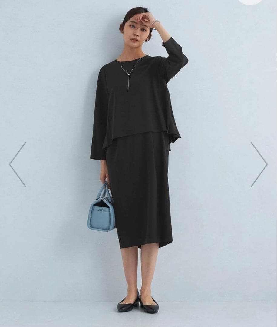 新品【ユナイテッドアローズ　パウドレ プリーツワンピース S ウォッシャブル】