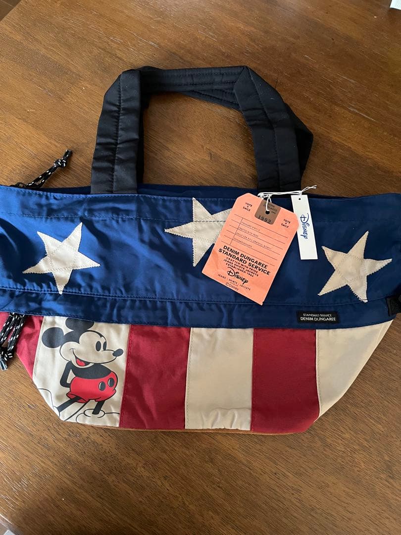 デニム&ダンガリー　ミッキーナイロントートバッグ新品　Mサイズ