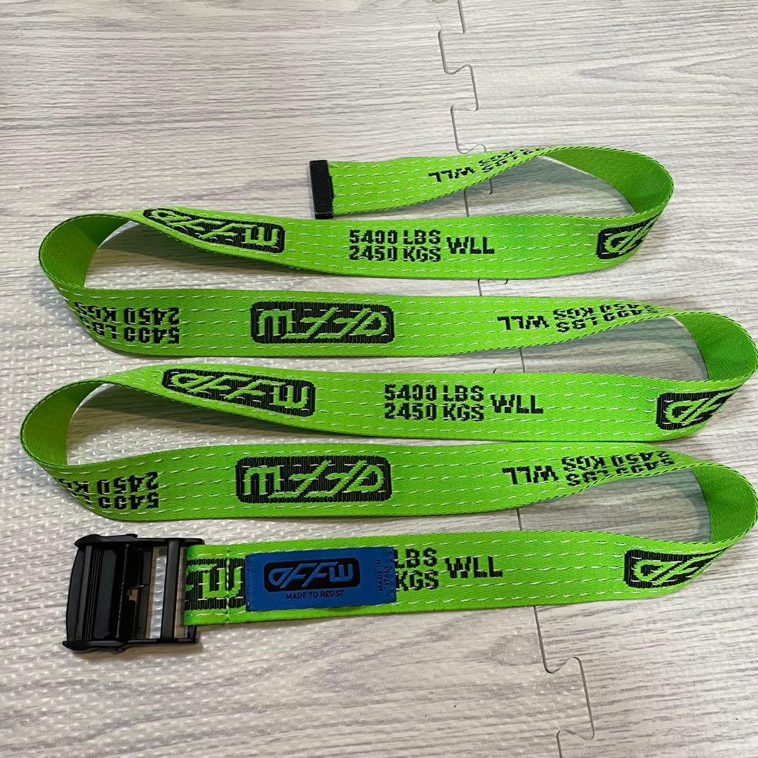 off-white オフホワイト　緑　ベルト