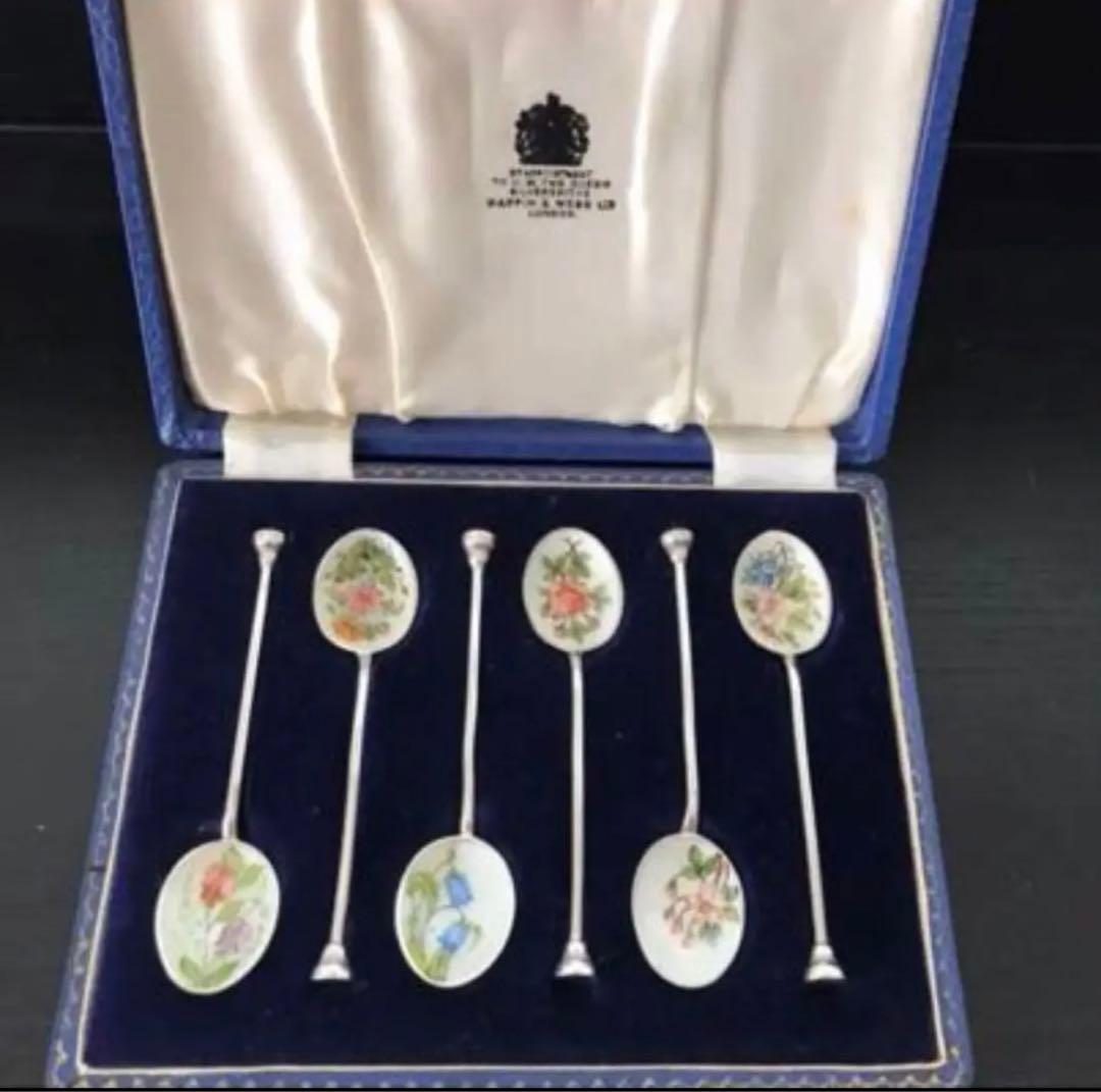 マッピン&ウェッブ  スターリングシルバー 七宝 エナメル