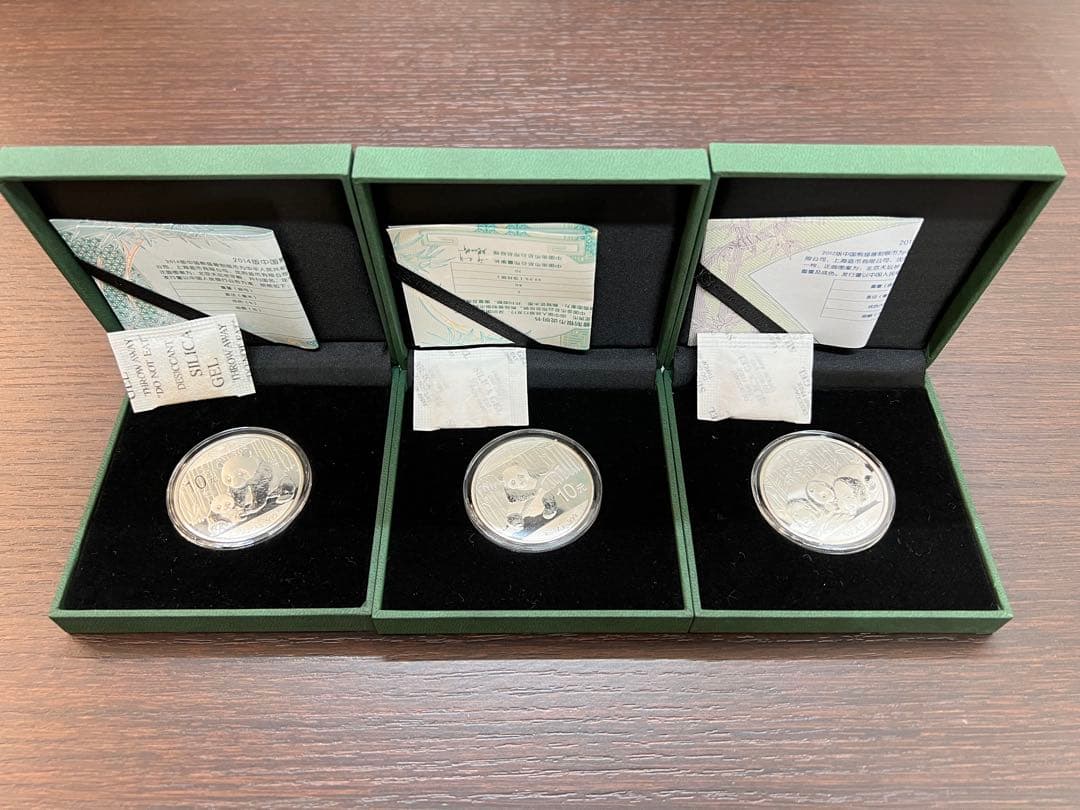 す*こ様 ◯中国 パンダ銀貨 10元 純銀 2012,2013,2014年