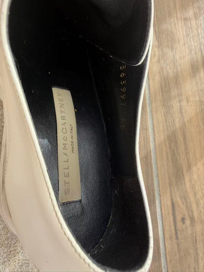 ステラマッカートニー　ホワイトレザー ウェッジソール スニーカー