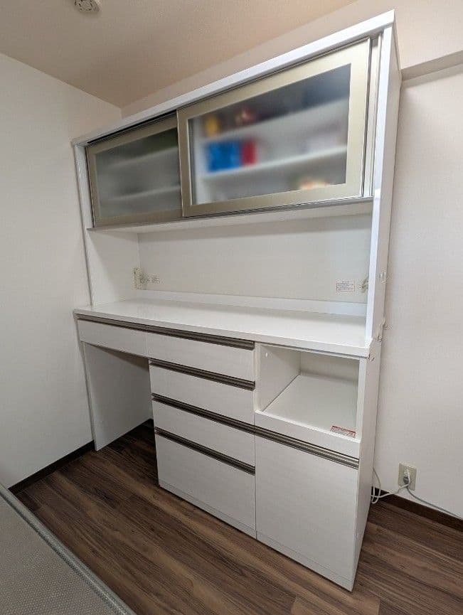 【今年12/31まで】食器棚　ニトリ キッチンボード リガーレ幅160cm白