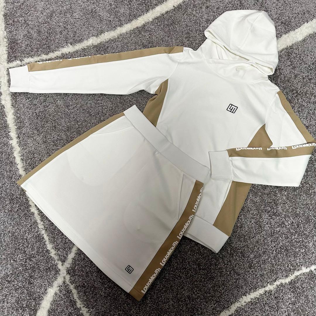 【値下げ不可】ラウドマウス ホワイト×ベージュ セットアップ S