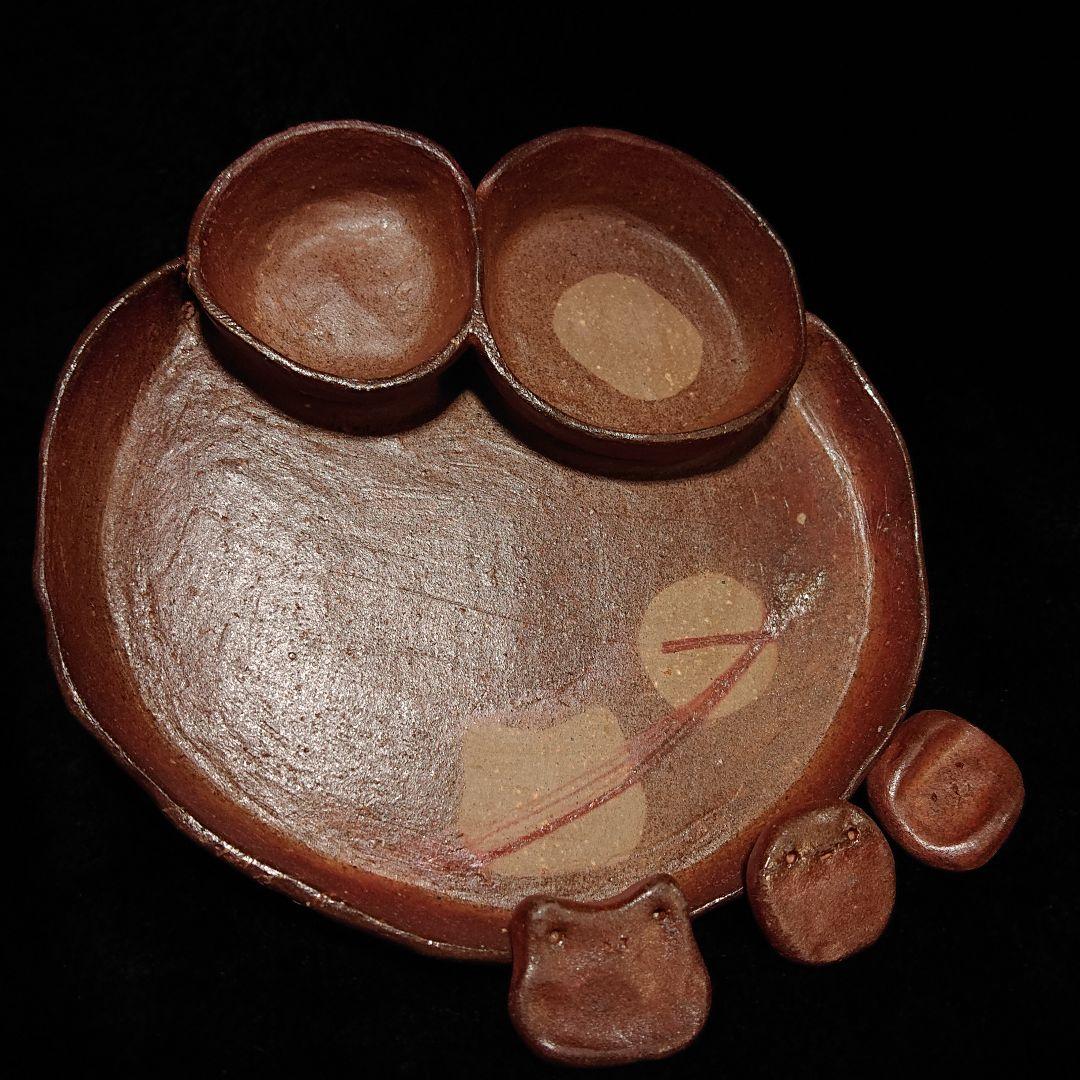 ●【236】136...仕切りプレート、箸置き3セット…備前焼