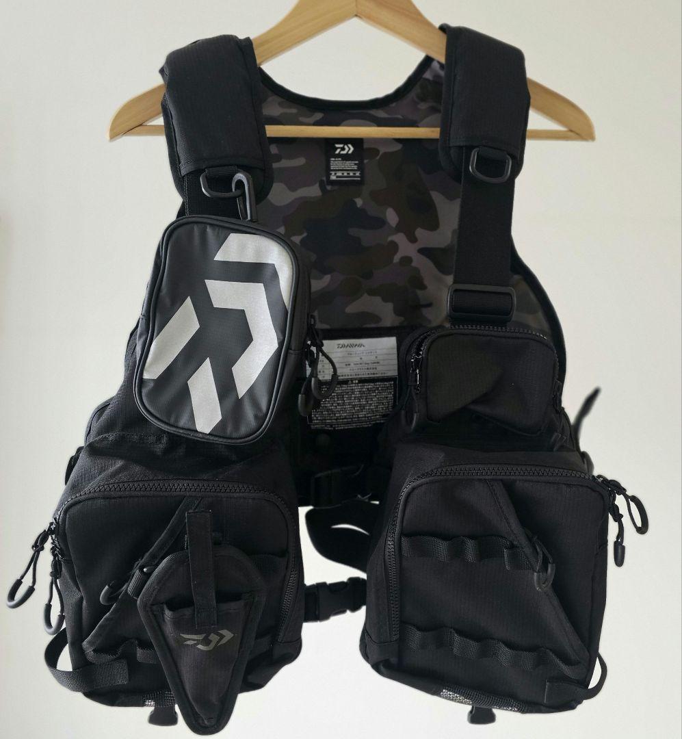 DAIWA フィッシングベスト FREE フリー DF-6206 ブラック