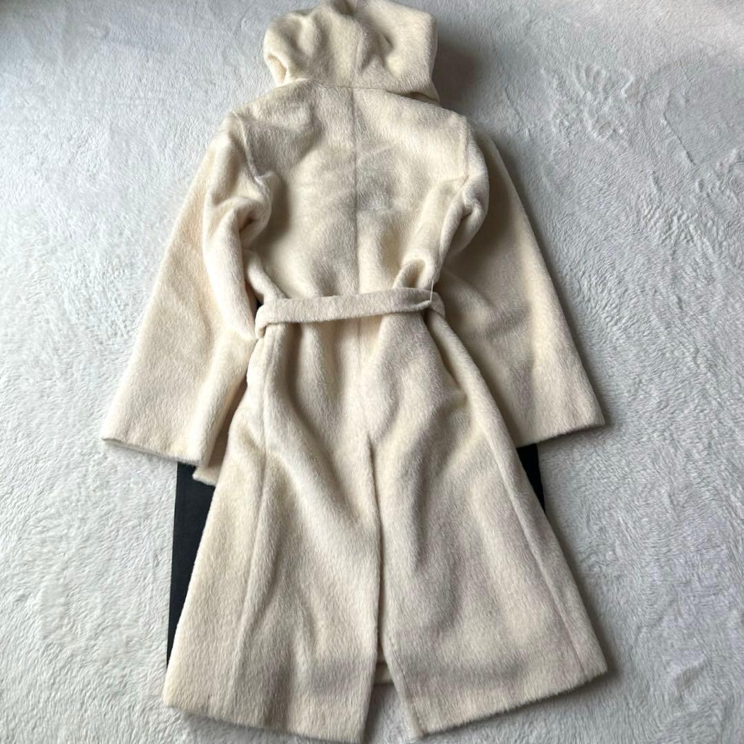 最高級✨白タグ マックスマーラ リアルト アルパカ フーデッドコート38