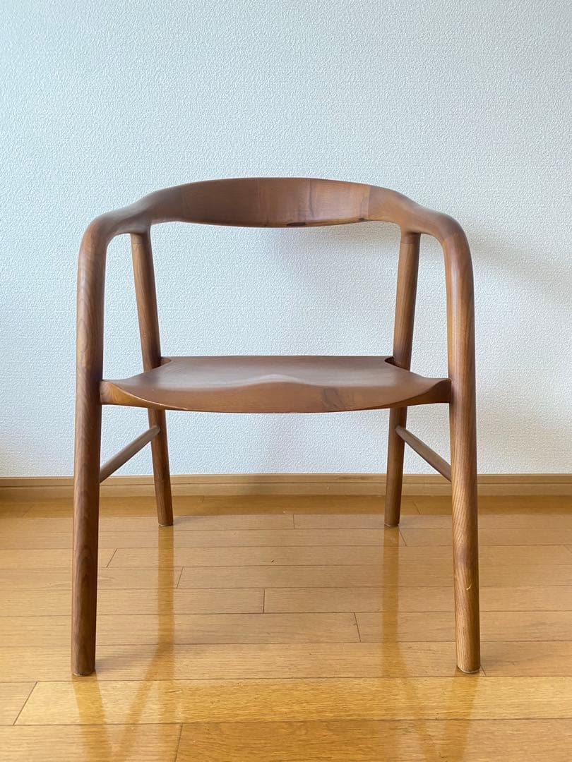 ブラウン 木製 椅子 背もたれ付き