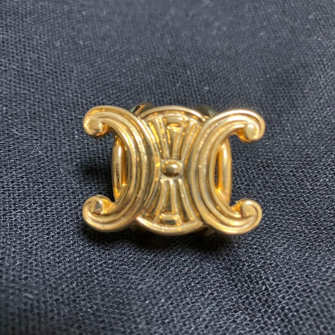 CELINE　セリーヌ　トリオンフ　マカダム　スカーフリング　ゴールドカラー