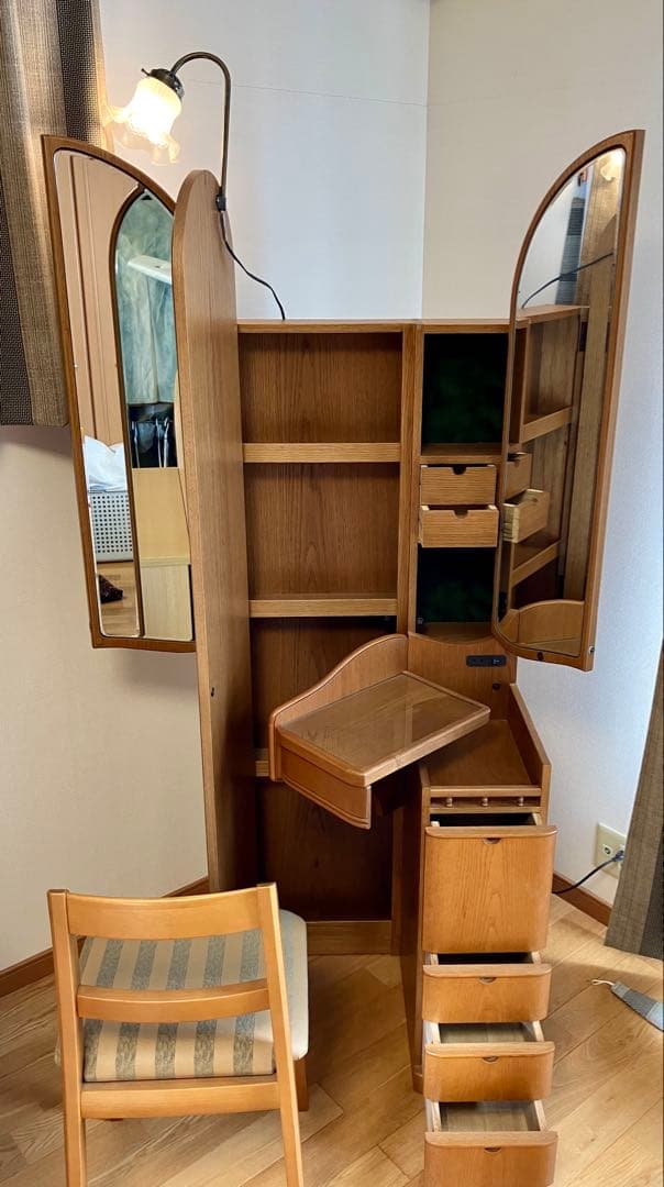 木製三面鏡ドレッサー・鏡台
