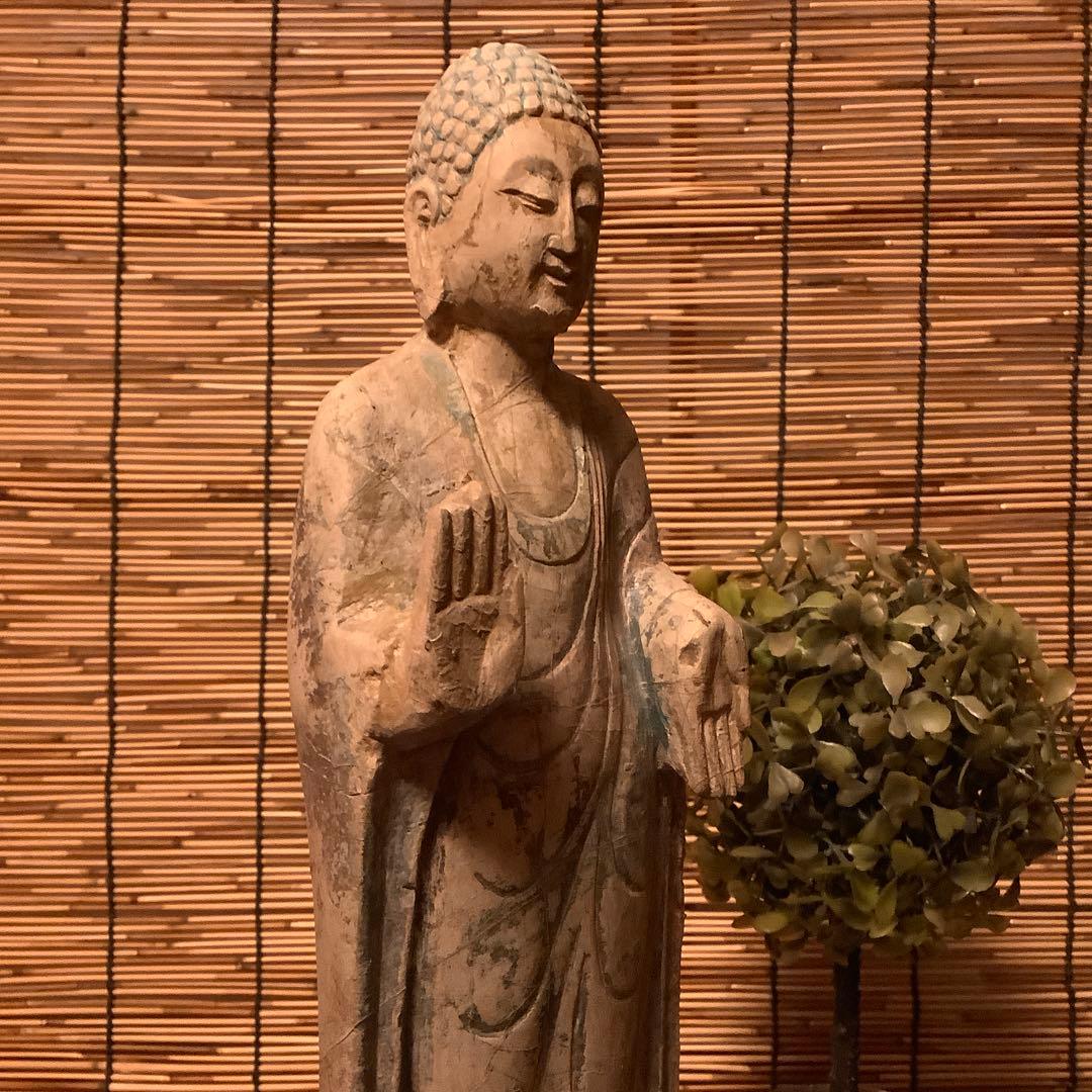 マツ様keep北魏「石仏阿弥陀如来」南北朝時代・北斎・北魏様式・大乗仏教寺院放出