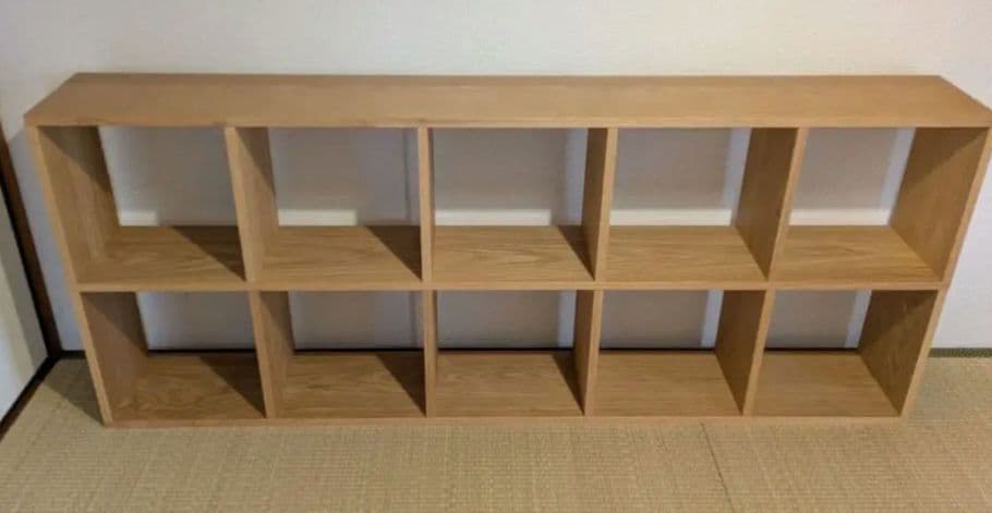 《送料込》無印良品 スタッキングシェルフ 5段×2 オーク材 棚 木製家具