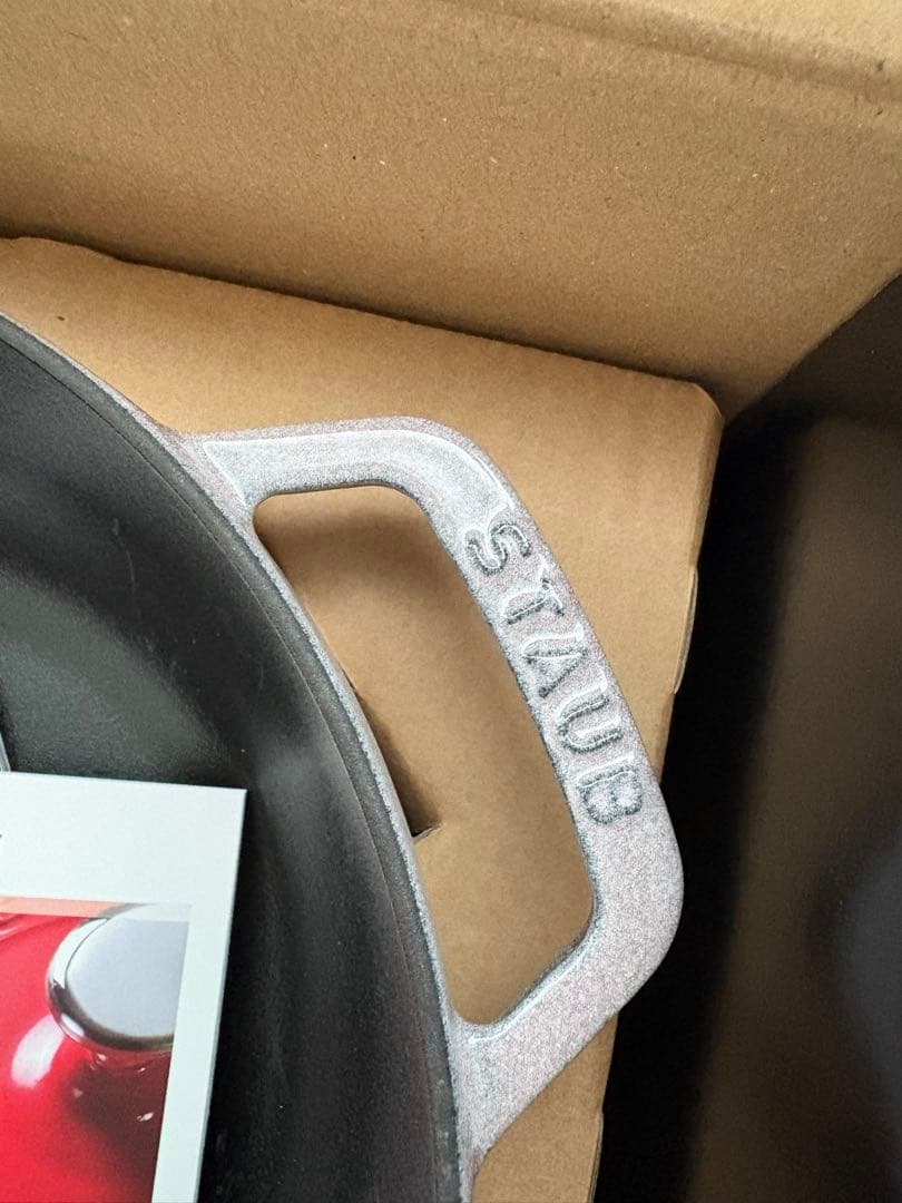 【新品】ワナベXL　24cm　ストウブ　シフォンローズ スノーフレーク