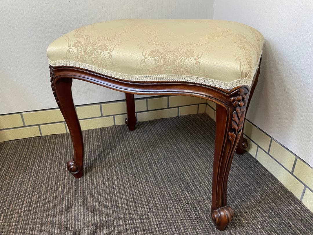 アンティーク スツール 猫脚 オットマン MADE in INDONESIA