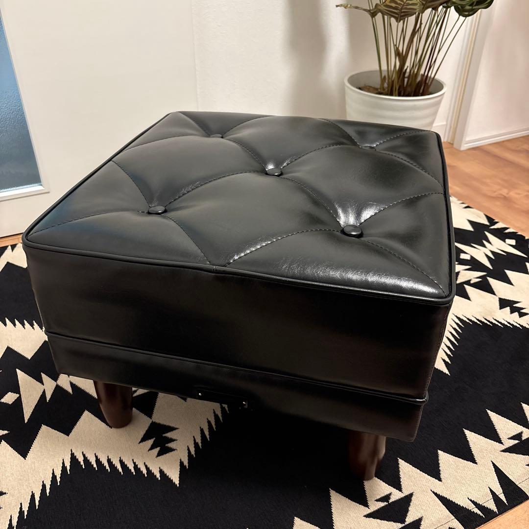 美品　カリモク60　Kチェア　オットマン　スタンダードブラック　 モダンスツール